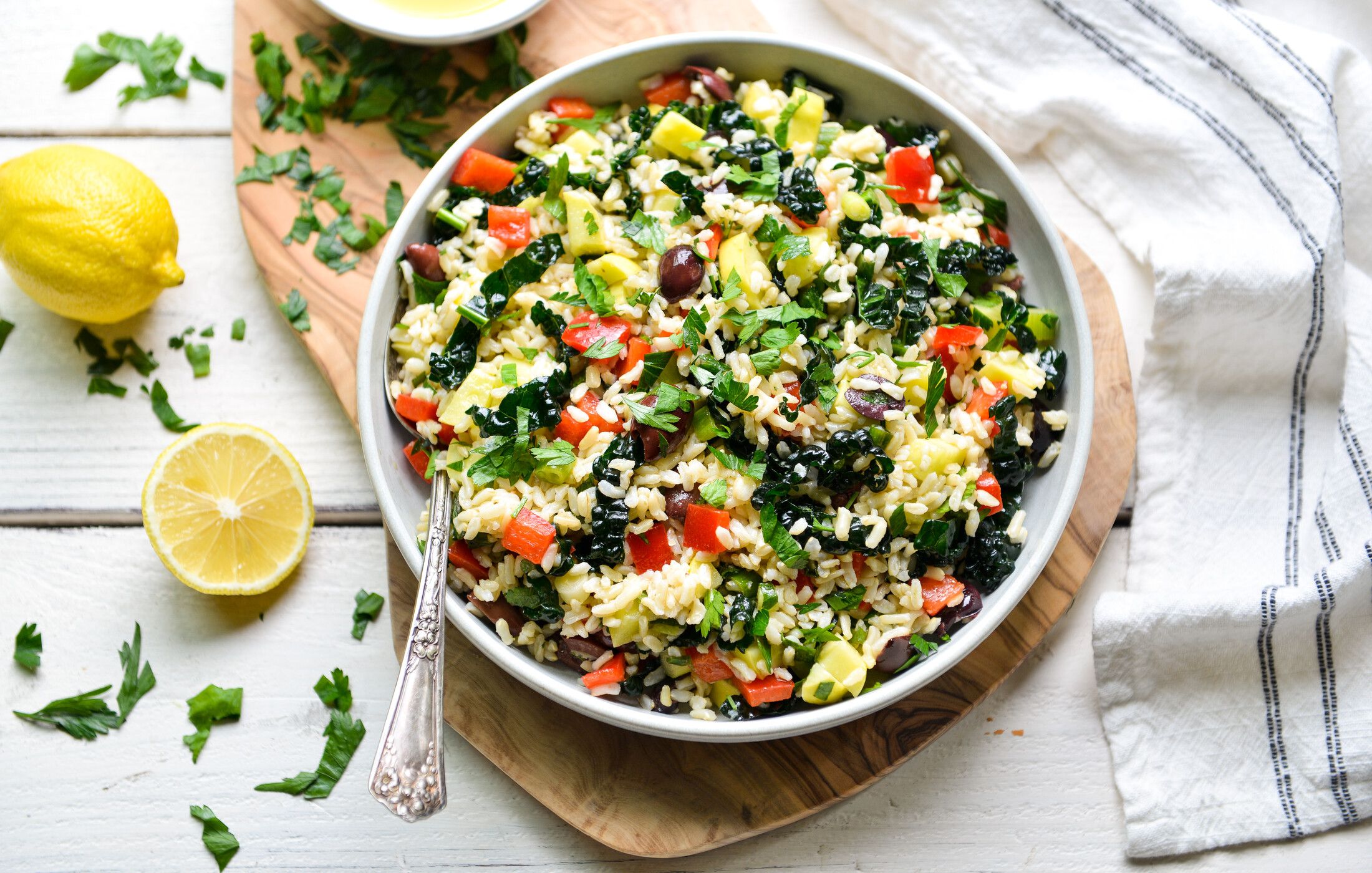 Mediterranean Brown Rice Salad | Nourishing Meals®